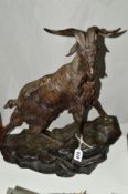 AFTER J.P.MENE, a bronzed mountain goat, signed 'MENE', approximate height 42.5cm