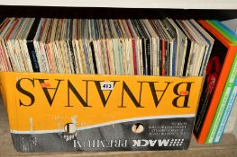 A TRAY OF OVER 150 L.P'S, 12'' AND 7'' SINGLES, by artists including Frank Sinatra, Nat King Cole