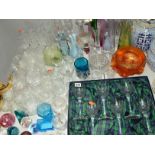 VARIOUS CUT/COLOURED/CLEAR GLASSWARES to include paperweights (Royal Brierley), Caithness vases,