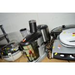 A COLLECTION OF COOKING APPLICANCES comprising of a Tefal actifry, George Foreman grill, Jack