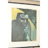 BLAIR ANDERSON (BRITISH 20TH CENTURY) 'FISHERMAN STUDY I', a modernist portrait of a man,