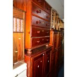 A MODERN PINE TWO PIECE BEDROOM SUITE, comprising of a two door gentleman's wardrobe, width 86cm x