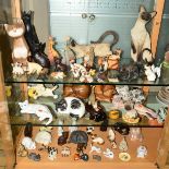 A COLLECTION OF ORNAMENTAL CATS, etc to include Sherrat & Simpson, Moorcraft and Sia etc (over 60