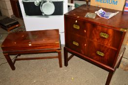 A DYNATRON HFC65 RADIOGRAM, with matching record cabinet and a pair of speakers, all in mahogany