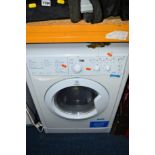 AN INDESIT WASHING MACHINE (damage to front control panel), together with a Russell Hobbs