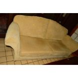 A DURESTA OATMEAL UPHOLSTERED THREE SEATER SETTEE