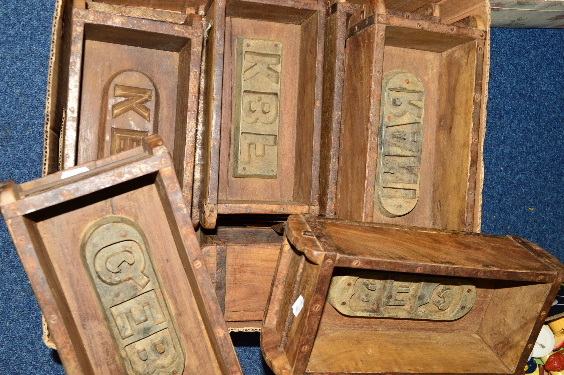 A QUANTITY OF WOODEN BRICK MOULDS, assorted makers (10)