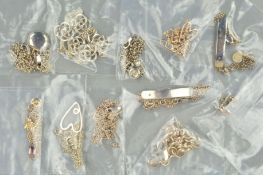 ELEVEN ITEMS OF MAINLY CHILDREN'S MOLLY BROWN SILVER JEWELLERY to include a child's belcher link