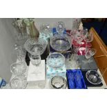 VARIOUS BOXED AND LOOSE CUT GLASSWARE, to include Tutbury Crystal, Royal Albert, Stuart Crystal,