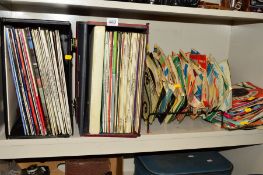TWO CASES OF OVER FIFTY L.P'S AND OVER EIGHTY SINGLES AND E.P'S, by artists such as The Beatles,