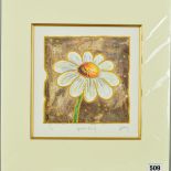KELLY JANE 'GOLDEN DAISY', a limited edition print 29/500, signed and titled in pencil, mounted,