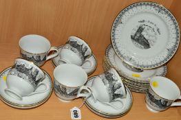 'BURTON-ON-TRENT 2000' TEAWARES, to include six cups, six saucers and six side plates
