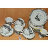 'BURTON-ON-TRENT 2000' TEAWARES, to include six cups, six saucers and six side plates