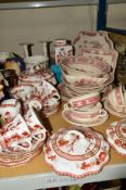 A GROUP OF MASONS 'MANCHU' TABLEWARES (20), together with Coalport 'Indian Tree Coral' tablewares