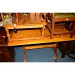 A PITCH PINE REFECTORY TABLE and similar coffee table (2)
