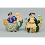 TWO ROYAL DOULTON CHARACTER TEAPOTS, 'Old Salt' D6818 (exclusively for The Collectors Club) and '