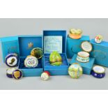 VARIOUS BILSTON AND BATTERSEA AND OTHER ENAMEL BOXES, to include boxed 'Easter' 1973, boxed 'To My