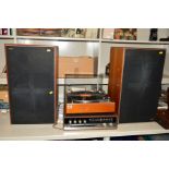 A GARRARD SYNCRO-LAB 75 TURNTABLE, a Sony TC-121 tape player, an Armstrong 526 Amplifier, a pair