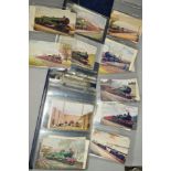 A POSTCARD ALBUM, loosely inserted, collection of cards from Edwardian to mid 20th century showing