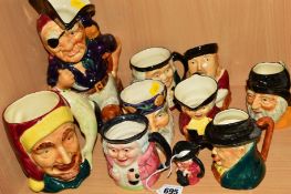 TEN SHORTER & SON TOBY AND CHARACTER JUGS, to include 'Churchill', 'Henry VIII', 'Pedro', 'Father
