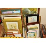 TWO BOXES AND LOOSE PICTURES AND PRINTS etc, to include Pears prints, E.Dorothy Rees nursery prints,