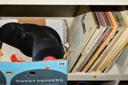 A COLLECTION OF OVER FORTY L.P'S AND ONE HUNDRED SINGLES, including a 2nd pressing of Led Zeppelin