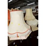 SIX VARIOUS STANDARD LAMP SHADES