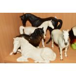 FIVE BESWICK HORSES, to include 'Shetland Pony' No1033, Connemara Pony 'Terese of Leam' No1641, Arab