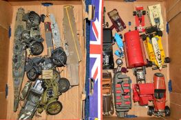 A QUANTITY OF ASSORTED CONSTRUCTED AND PAINTED PLASTIC MODELS, constructed from kits, assorted