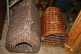 THREE VARIOUS ANIMAL CAGES/BEDS