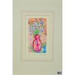 NATALIE COLLETT 'IRISES', STILL LIFE OF FLOWERS, a limited edition print 10/200, signed, titled