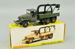 A BOXED FRENCH DINKY TOYS G.M.C. U.S. ARMY RECOVERY TRUCK, No.808, dive drab body, complete and in