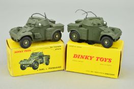 TWO BOXED FRENCH DINKY TOYS PANHARD ARMOURED CARS, No.814, both in very lightly playworn condition