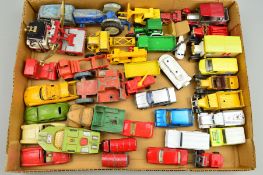 A QUANTITY OF UNBOXED AND ASSORTED PLAYWORN DIECAST VEHICLES, to include Dinky Toys Volkswagen