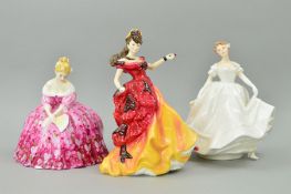 THREE ROYAL DOULTON FIGURES, 'Belle' HN3703 figure of the year 1996, 'Nancy' HN2955 and 'Victoria'