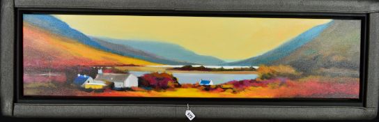 WILL KEMP (BRITISH 1977) 'PROSPEROUS LANDS V', a panoramic landscape of a Scottish loch, signed