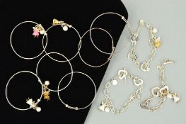 TEN MAINLY CHILDREN'S MOLLY BROWN BRACELETS AND BANGLES to include seven expandable bangles, some