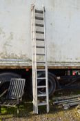 A SET OF TRIPLE EXTENSION ALUMINIUM LADDERS, each length 3.4m