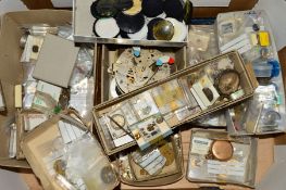 A LARGE BOX OF MIXED WATCH PARTS etc