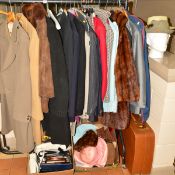 VARIOUS GENTS AND LADIES CLOTHES, HATS, HANDBAGS, etc to include Harris Tweed 'Olney' hat size 71/