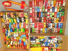 A QUANTITY OF UNBOXED AND ASSORTED LIGHTLY PLAYWORN DIECAST VEHICLES, Matchbox, Corgi Junior,