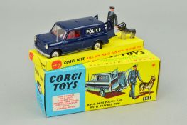 A BOXED CORGI TOYS B.M.C. MINI POLICE VAN WITH TRACKER DOG, No.448, appears complete with dog