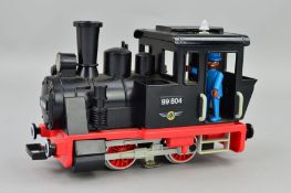 AN UNBOXED PLAYMOBIL G SCALE LOCOMOTIVE, 0-4-0T locomotive, No.99 804, electric version, appears