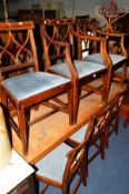 A SET OF TEN REPRODUCTION REGENCY STYLE DINING CHAIRS including two carvers