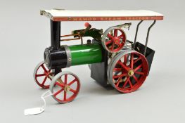 AN UNBOXED MAMOD LIVE STEAM TRACTION ENGINE, No.TE1A, not tested, missing steering rod and screw