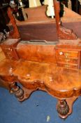 A VICTORIAN WALNUT DUCHESS DRESSING TABLE with a single mirror (sd)