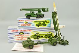 A BOXED DINKY SUPERTOYS MISSILE ERECTOR VEHICLE WITH CORPORAL MISSILE AND LAUNCHING PLATFORM, No.