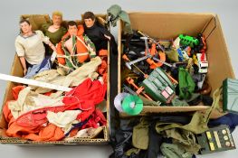 A QUANTITY OF UNBOXED AND ASSORTED ACTION MAN FIGURES, UNIFORMS AND ACCESSORIES, all c.1970's to