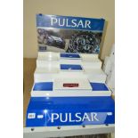 A 'PULSAR' STEPPED DISPLAY STAND, 45cm x 45cm x 45cm