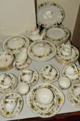 ROYAL DOULTON 'LARCHMENT' DINNERWARES, TC1019, to include two tureens, teapot, milk jug, sugar,